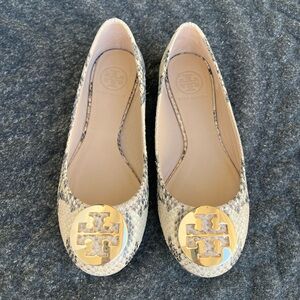 Tory Burch Reva Python Ballet Flats 6.5